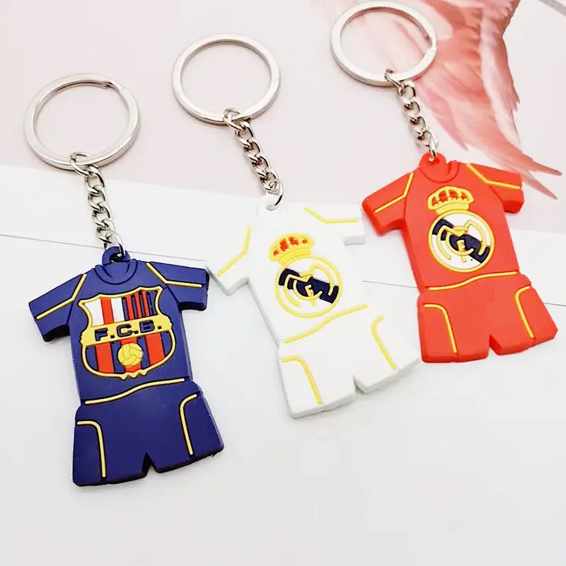 Football Team Jersey Soccer PVC Keychain Custom