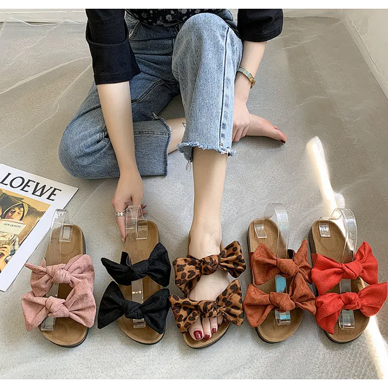 Hot sale Summer women bow slippers sandals slides