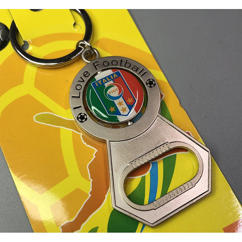 Fan Articles Germany Brazil Netherlands Italy France Spain Football Team Bottle Opener Metal Keychain