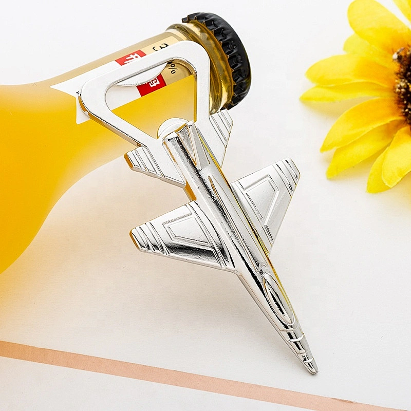 Wedding gifts souvenir aircraft gifts silver fighter airplane bottle opener
