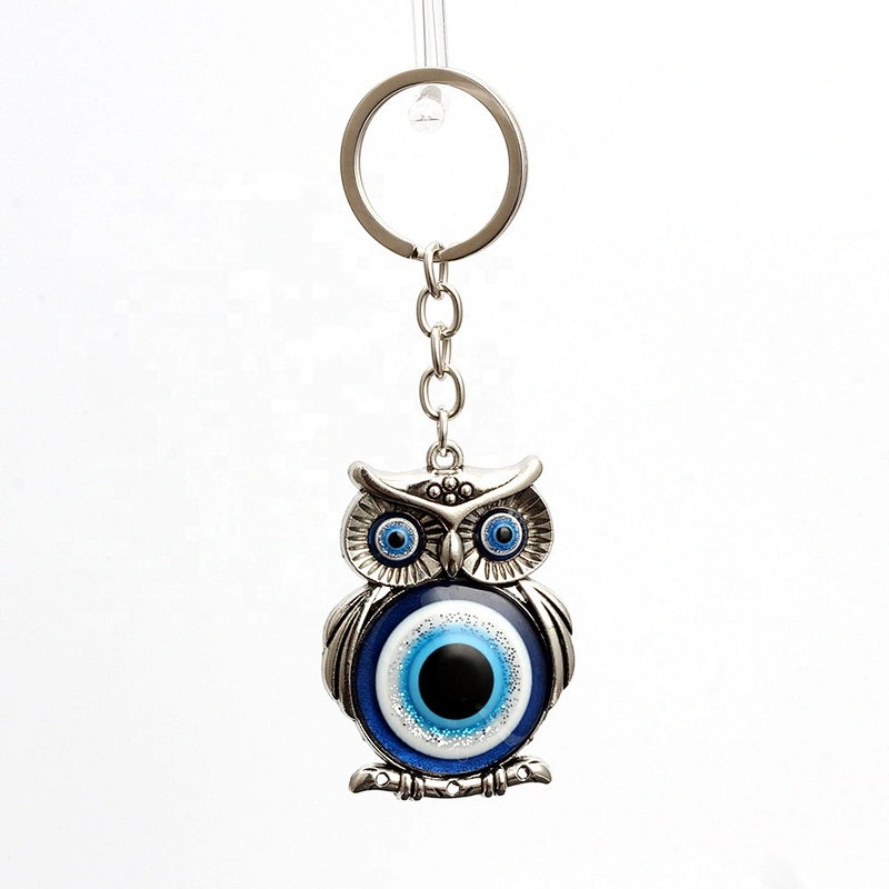 Turkey blue evil eye owl eye of demon metal keychain
