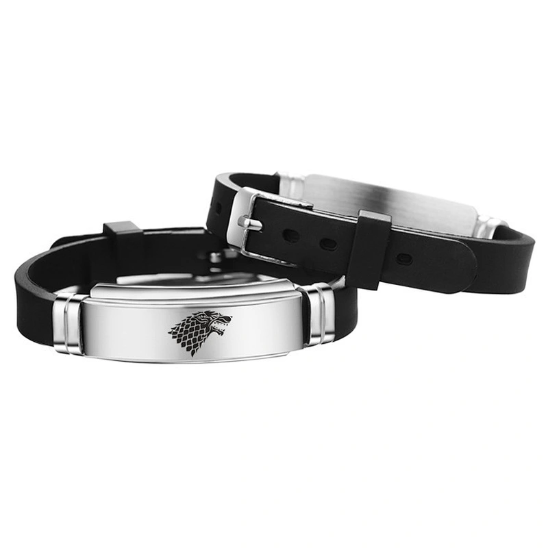 Game of Thrones Season 8 Stainless Steel Simple Bracelets Adjustable Custom Engraved Logo Bracelet