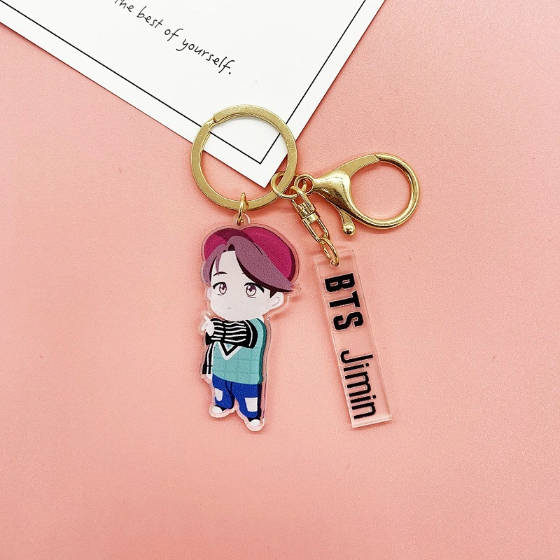 BTS Cartoon Custom Acrylic Keychain Maker
