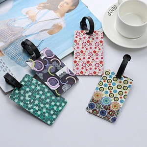 Korean Creative Flowers Silicone Luggage Tag Soft PVC Custom Printed Luggage Tags