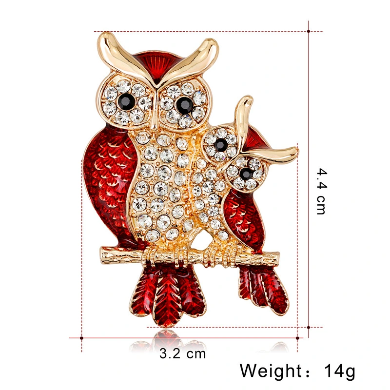 Korean High-grade Brooch Fashion Owl Safety Pin Brooches for Women