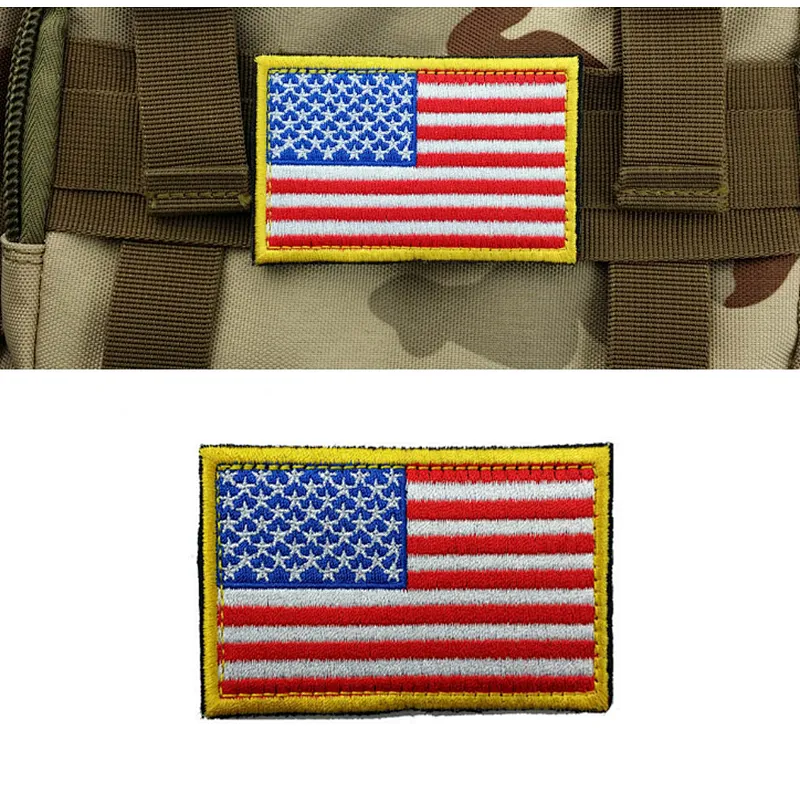 Chinese factory USA EmbroideryPatch with hook and loop