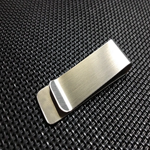 Stainless steel brass glossy shinny metal wallet money clip custom logo