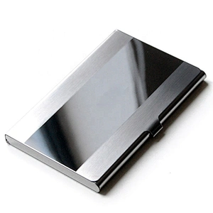 Business gifts stainless steel shinny surface metal box card holder