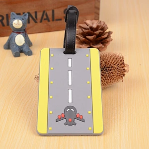 Manufacturers Selling Cartoon Airplane Pattern Aircraft Soft PVC Silicone Luggage Tag Custom