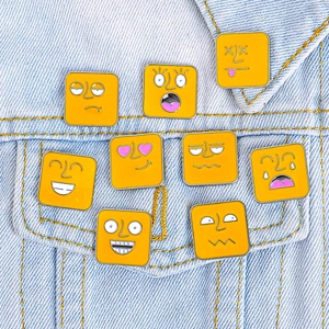 Funny Expression Enamel Pin Brooch China Clothes Enamel Pins