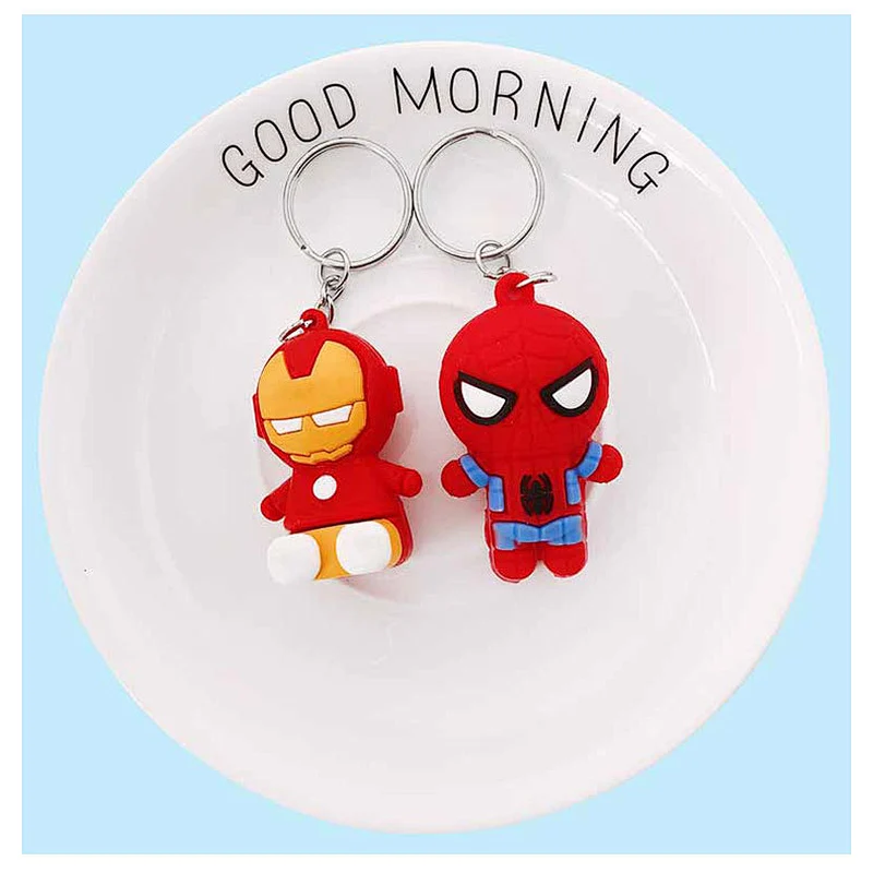Cartoon Doll Key Ring Rainbow Horse Dinosaur Anime Custom PVC keychain 3D Bag Pendant