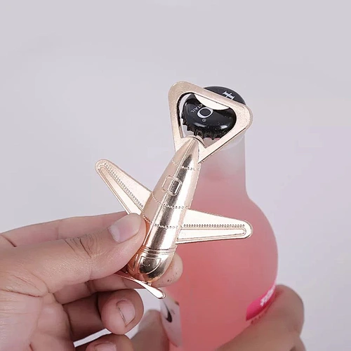 Antique alloy airplane wedding celebration gifts gold helicopter bottle opener