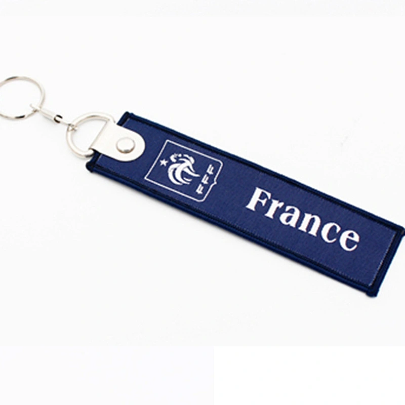 Custom Double Sides Various Football National Team Woven Keychain