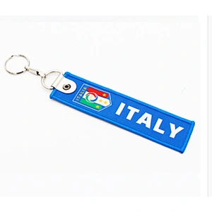 Custom Double Sides Various Football National Team Woven Keychain