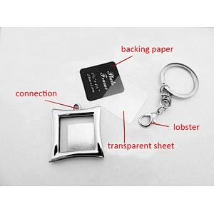 Profile picture photo frame keychain accept custom logo