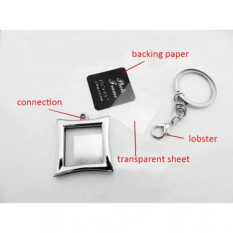Profile picture photo frame keychain accept custom logo