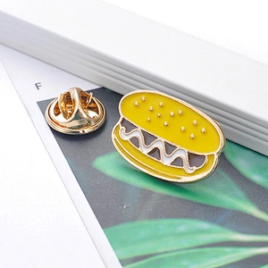 Cute Kitten Burger Ice Cream Popcorn Enamel Pin Brooch Maker