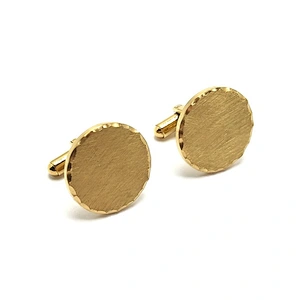 New Arrival Personality Retro Fashion Rough Sand Stainless Steel Cufflinks Custom Logo