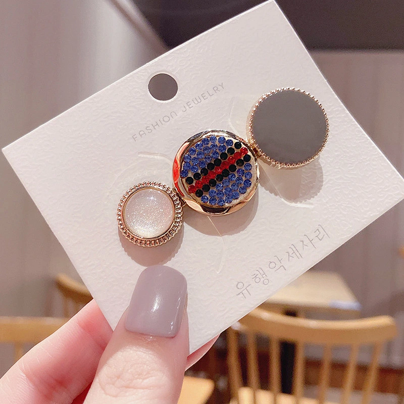 Korean Hot Sale Fashion Round Women Hair Accessories Girl Bling Hair Clips Wholesale