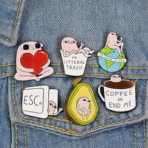 wholesale fruit shape avocado enamel lapel pins