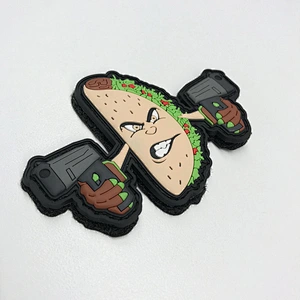 no minimum high quality hook and loop soft custom pvc patch