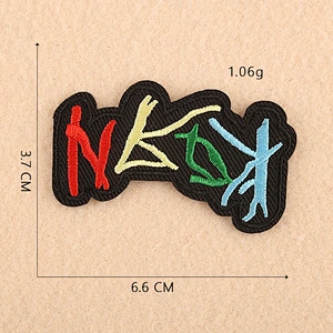 12 Styles Iron on Logo Patches Embroidery Letter Patches for Clothing