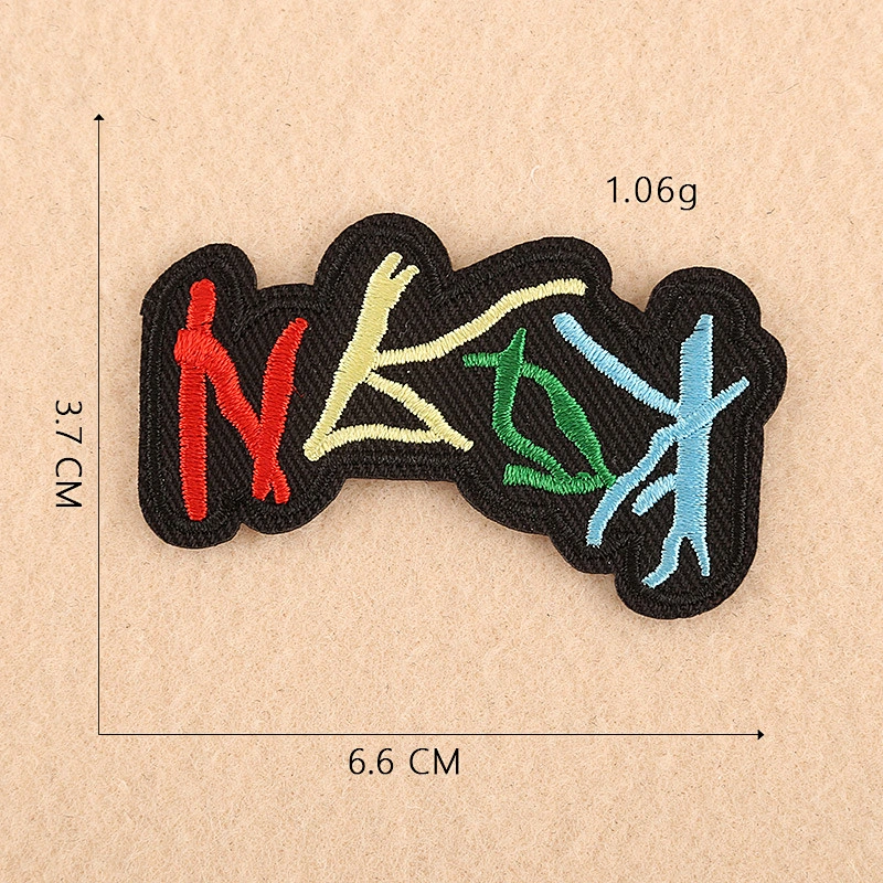 12 Styles Iron on Logo Patches Embroidery Letter Patches for Clothing