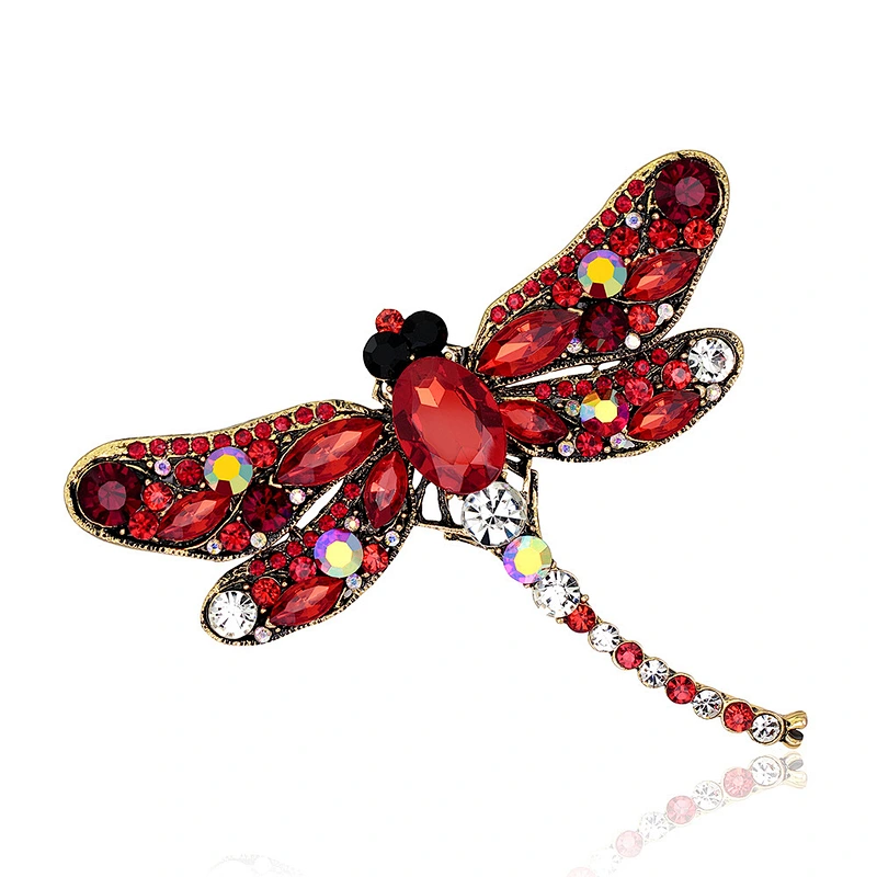 European and American Retro Big Dragonfly Animal Brooch Fashion Brooches