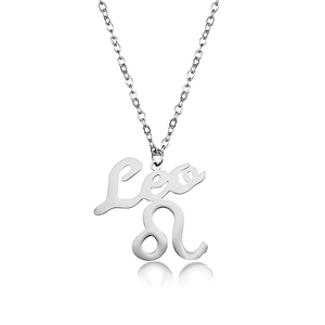 New Twelve Constellation Necklace Fashion Stainless Steel 12 Zodiac Sign Men Women  Necklace