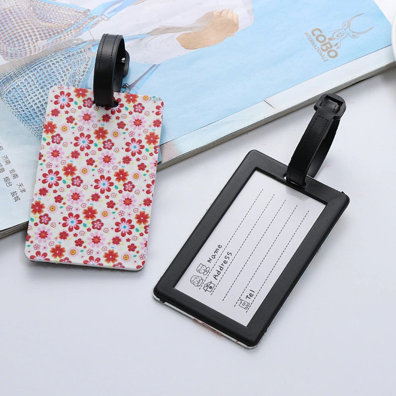 Korean Creative Flowers Silicone Luggage Tag Soft PVC Custom Printed Luggage Tags