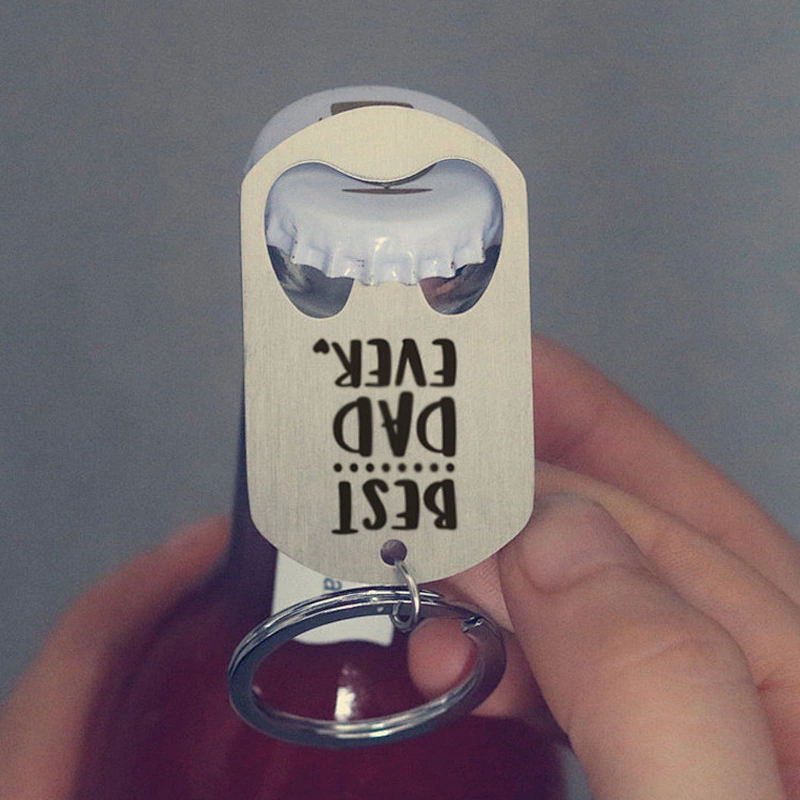 Best Dad Ever Fathers Day Gifts You've Opened My Heart Stainless Steel Bottle Opener Keychain