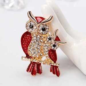 Korean High-grade Brooch Fashion Owl Safety Pin Brooches for Women