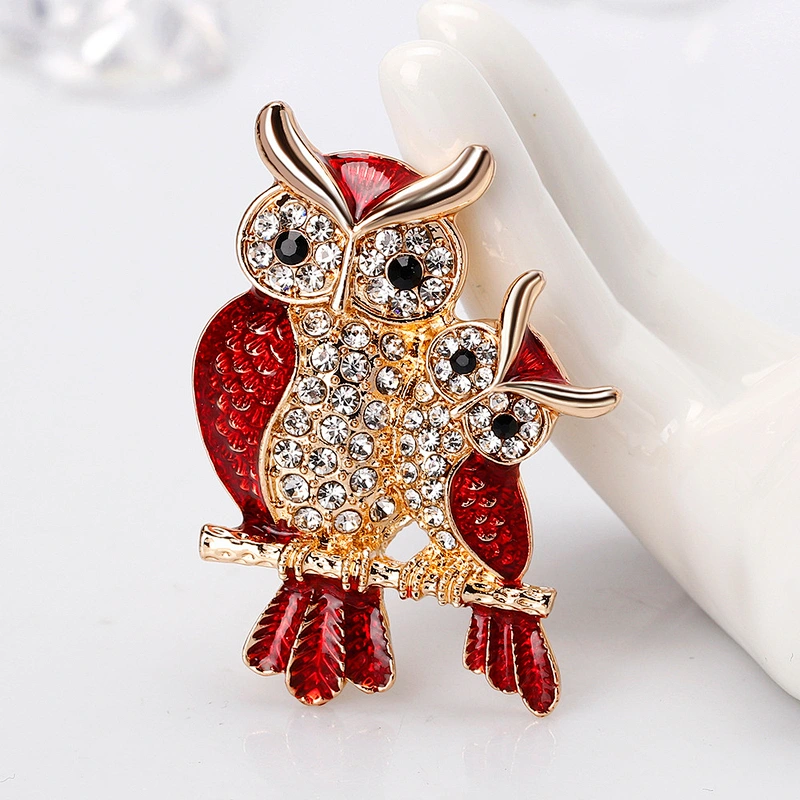 Korean High-grade Brooch Fashion Owl Safety Pin Brooches for Women
