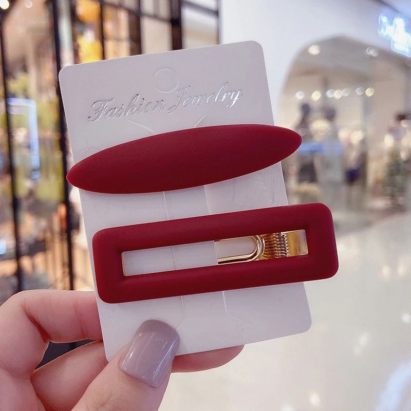 Korean Fashion Frosted Water Drop Shape Hair Clip Accessories Girls Hollow Resin Wholesale Hair Clips