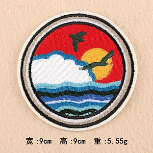 9 Styles Round Shape Clothing Patch Iron on  Logo Patches for Clothes