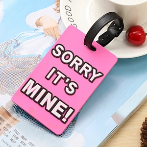 Not Your Bag Soft PVC Luggage Tags Fashion Aviation Luggage Tag Custom