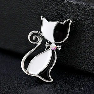 Fashion Cartoon Cute Cat Gold Plated Kitten Wholesale Bulk Brooch