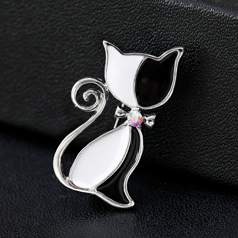 Fashion Cartoon Cute Cat Gold Plated Kitten Wholesale Bulk Brooch