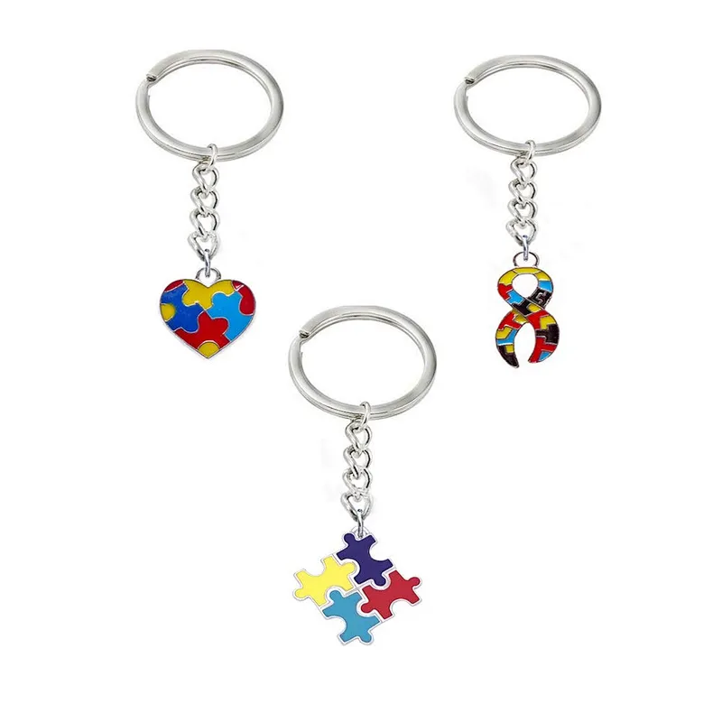 Hot quality China factory enamel Autism keychains