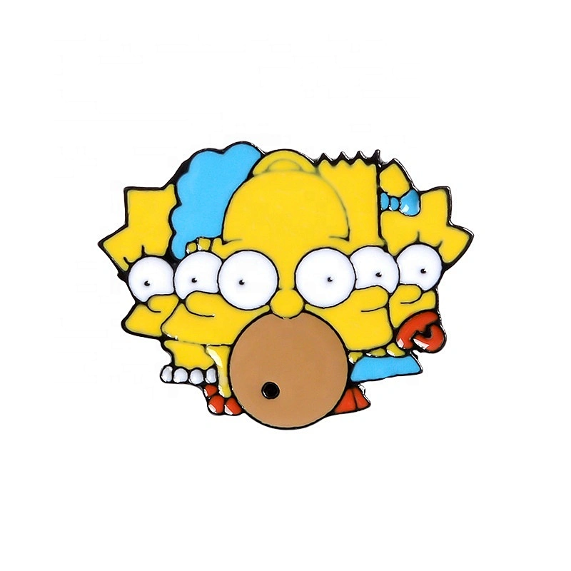 Simpson families funny drinking beer skatebiard soft enamel lapel pins