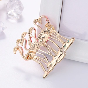 Ins Style Korean Hot-selling Fashion 3D Brooch Flamingo Animal Brooches Women