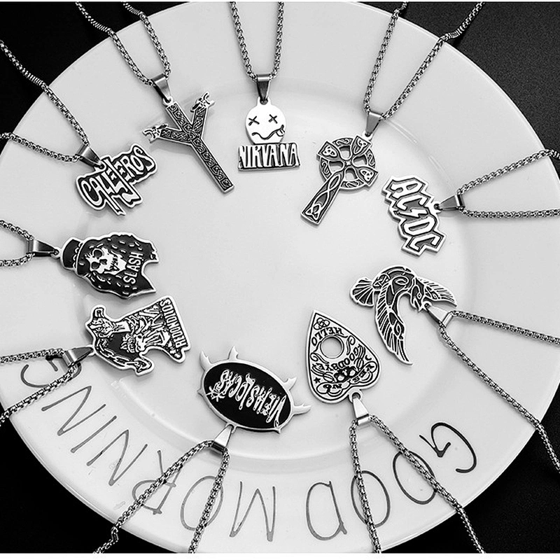 New Hip-hop Titanium Steel Necklace Nightclub BF Necklaces