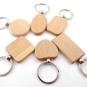11 Different Shapes Wooden Keychain Custom Logo Keychain Wood