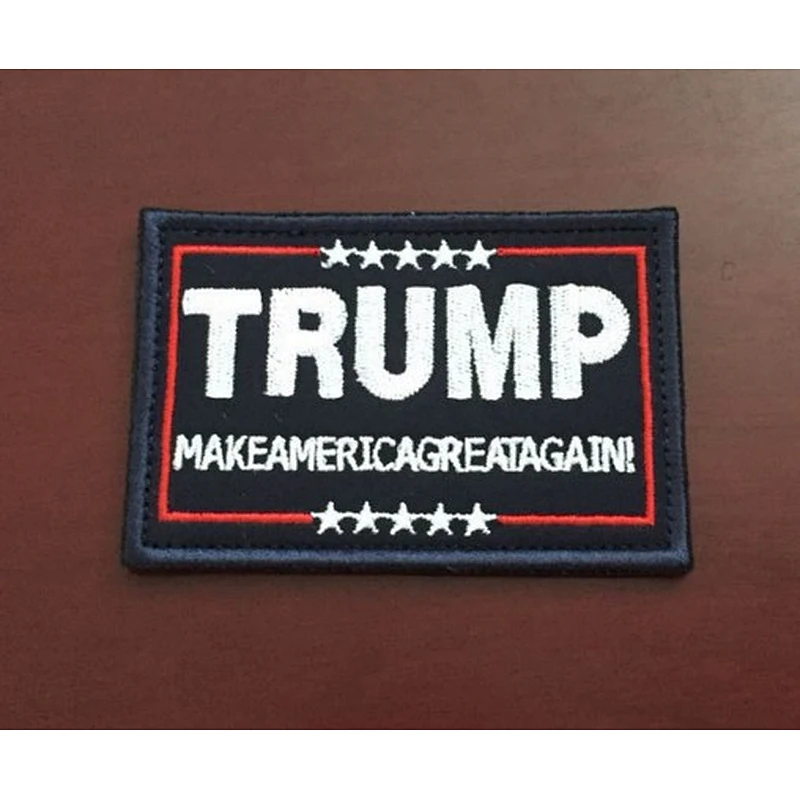 2020 Vote for Trump American reselect embroidered embroidery patch iron on hook backing accept custom