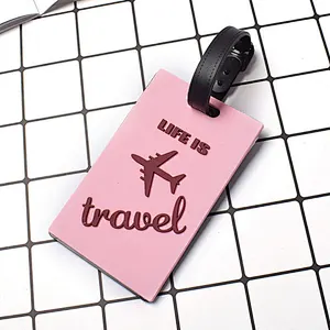 Fashion Aircraft Silicone Luggage Tag Anti-lost Soft PVC Travel Luggage Tags