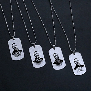 I Can't Breathe Stainless Steel Men Women Necklace Pendant