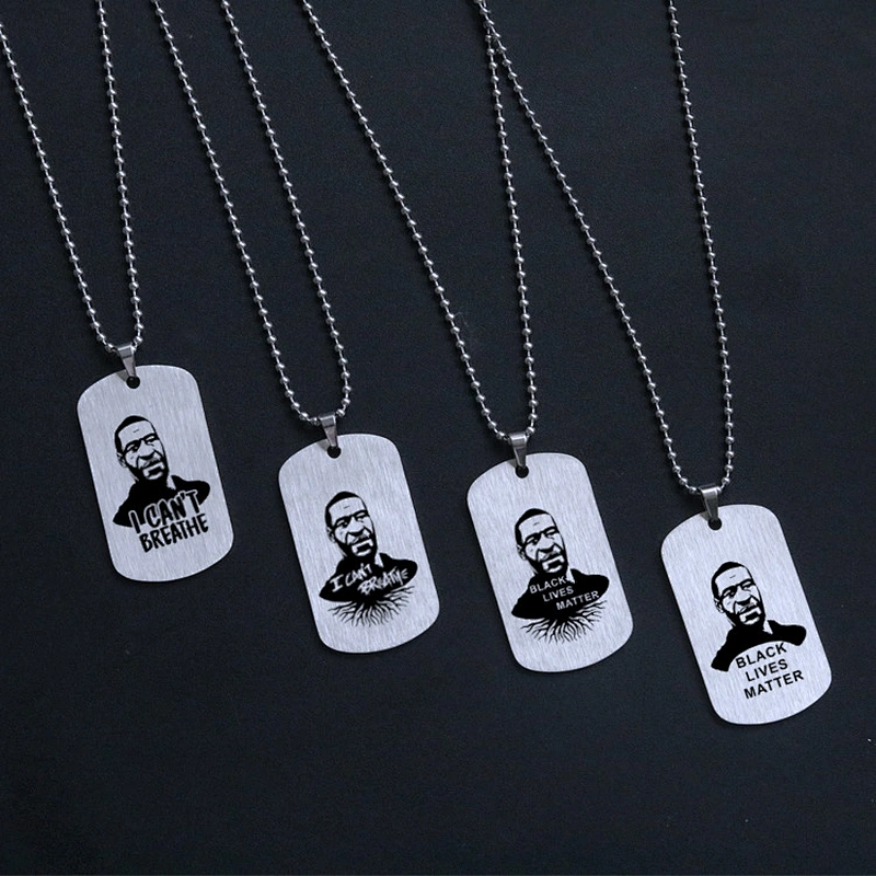 I Can't Breathe Stainless Steel Men Women Necklace Pendant