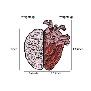 14 designs heart organ medical lapel pins