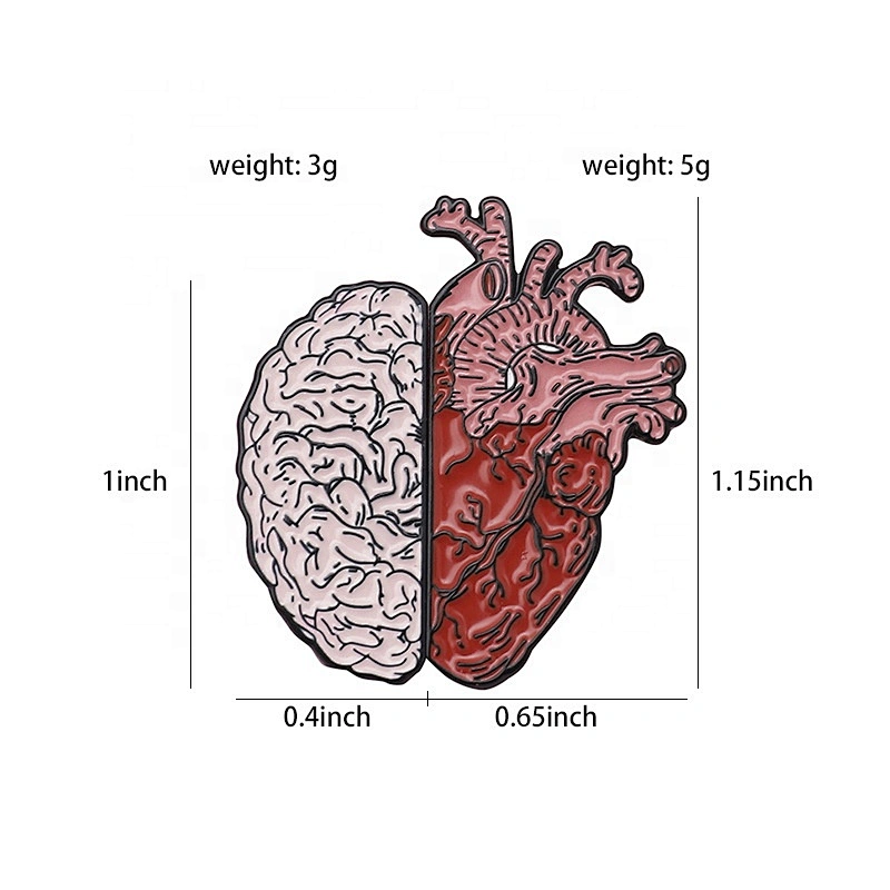 14 designs heart organ medical lapel pins