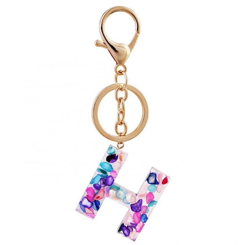 26 different letters English ephabets ABCDEFGHIJKLMNOPQRSTUVWXYZ letter acrylic keychain
